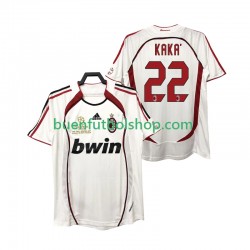 Camiseta de Fútbol AC Milan KAKA 22 Retro 2006 2007 Segunda Equipación Manga Corta Hombre