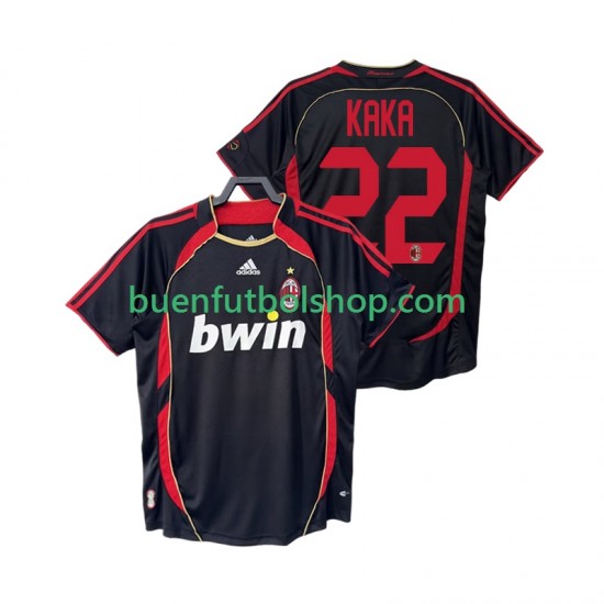 Camiseta de Fútbol AC Milan KAKA 22 Retro 2006 2007 Tercera Equipación Manga Corta Hombre Camiseta de Fútbol AC Milan KAKA 22 Retro 2006 2007 Tercera Equipación Manga Corta Hombre