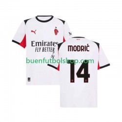 Camiseta de Fútbol AC Milan Luka Modric 14 2025-2026 Segunda Equipación Manga Corta Hombre