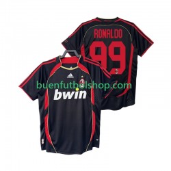 Camiseta de Fútbol AC Milan RONALDO 99 Retro 2006 2007 Tercera Equipación Manga Corta Hombre