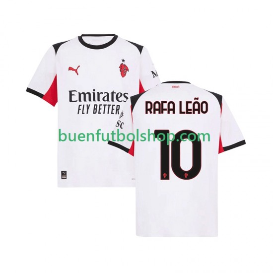 Camiseta de Fútbol AC Milan Rafael Leao 10 2025-2026 Segunda Equipación Manga Corta Hombre Camiseta de Fútbol AC Milan Rafael Leao 10 2025-2026 Segunda Equipación Manga Corta Hombre
