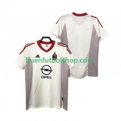 Camiseta de Fútbol AC Milan Retro 2004 2005 Segunda Equipación Manga Corta Hombre