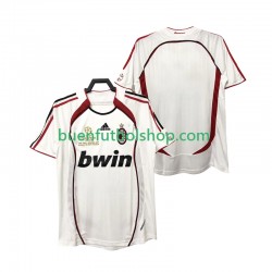 Camiseta de Fútbol AC Milan Retro 2006 2007 Segunda Equipación Manga Corta Hombre