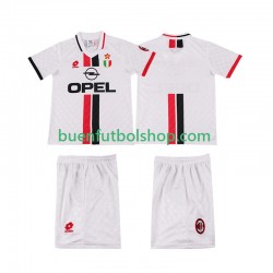 Camiseta de Fútbol AC Milan Retro 1996 1997 Segunda Equipación Manga Corta Niño Camiseta de Fútbol AC Milan Retro 1996 1997 Segunda Equipación Manga Corta Niño