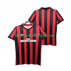 Camiseta de Fútbol AC Milan Retro 1990 1991 Primera Equipación Manga Corta Hombre