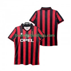 Camiseta de Fútbol AC Milan Retro 1995 1996 Primera Equipación Manga Corta Hombre