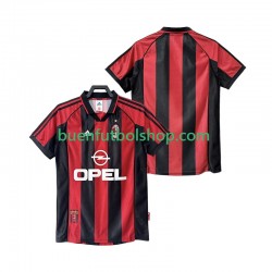 Camiseta de Fútbol AC Milan Retro 1998 1999 Primera Equipación Manga Corta Hombre Camiseta de Fútbol AC Milan Retro 1998 1999 Primera Equipación Manga Corta Hombre