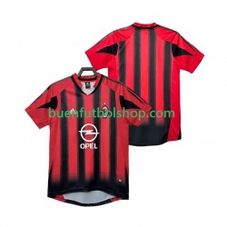 Camiseta de Fútbol AC Milan Retro 2004 2005 Primera Equipación Manga Corta Hombre