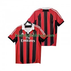 Camiseta de Fútbol AC Milan Retro 2012 2013 Primera Equipación Manga Corta Hombre