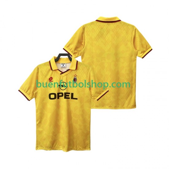 Camiseta de Fútbol AC Milan Retro 1995 1996 Tercera Equipación Manga Corta Hombre