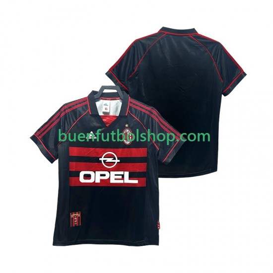 Camiseta de Fútbol AC Milan Retro 1998 1999 Tercera Equipación Manga Corta Hombre Camiseta de Fútbol AC Milan Retro 1998 1999 Tercera Equipación Manga Corta Hombre