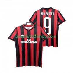 Camiseta de Fútbol AC Milan VAN BASTEN 9 Retro 1990 1991 Primera Equipación Manga Corta Hombre Camiseta de Fútbol AC Milan VAN BASTEN 9 Retro 1990 1991 Primera Equipación Manga Corta Hombre