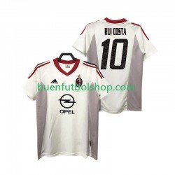 Camiseta de Fútbol AC Milan rui costa 10 Retro 2004 2005 Segunda Equipación Manga Corta Hombre