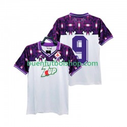 Camiseta de Fútbol ACF Fiorentina 9 Retro 1992 1993 Segunda Equipación Manga Corta Hombre Camiseta de Fútbol ACF Fiorentina 9 Retro 1992 1993 Segunda Equipación Manga Corta Hombre