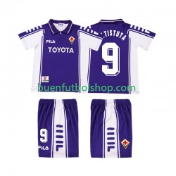 Camiseta de Fútbol ACF Fiorentina BASTUTA 9 Retro 1999 2000 Primera Equipación Manga Corta Niño Camiseta de Fútbol ACF Fiorentina BASTUTA 9 Retro 1999 2000 Primera Equipación Manga Corta Niño
