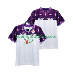 Camiseta de Fútbol ACF Fiorentina Retro 1992 1993 Segunda Equipación Manga Corta Hombre
