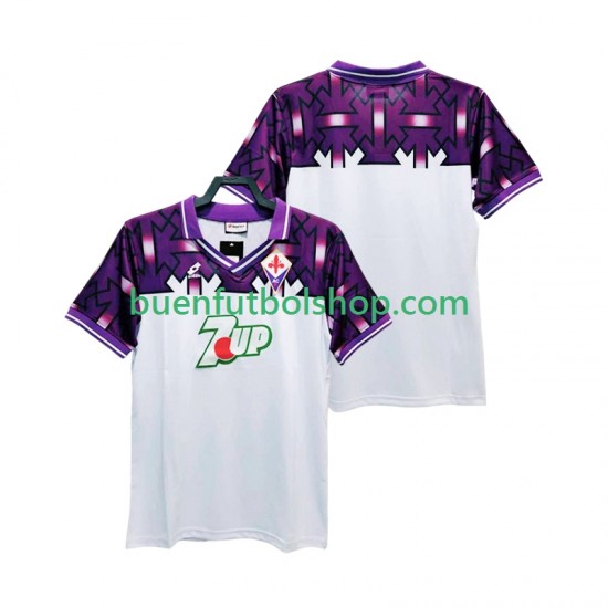 Camiseta de Fútbol ACF Fiorentina Retro 1992 1993 Segunda Equipación Manga Corta Hombre Camiseta de Fútbol ACF Fiorentina Retro 1992 1993 Segunda Equipación Manga Corta Hombre