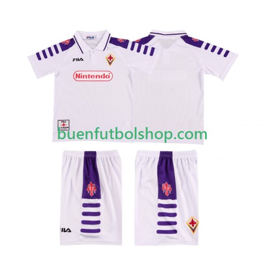 Camiseta de Fútbol ACF Fiorentina Retro 1998 1999 Segunda Equipación Manga Corta Niño Camiseta de Fútbol ACF Fiorentina Retro 1998 1999 Segunda Equipación Manga Corta Niño