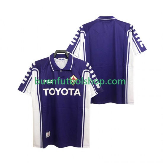 Camiseta de Fútbol ACF Fiorentina Retro 1999 2000 Primera Equipación Manga Corta Hombre Camiseta de Fútbol ACF Fiorentina Retro 1999 2000 Primera Equipación Manga Corta Hombre