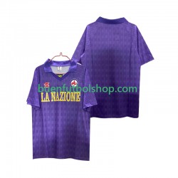 Camiseta de Fútbol ACF Fiorentina Retro 1989 1990 Primera Equipación Manga Corta Hombre