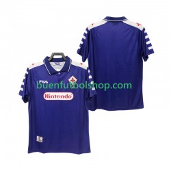 Camiseta de Fútbol ACF Fiorentina Retro 1998 1999 Primera Equipación Manga Corta Hombre