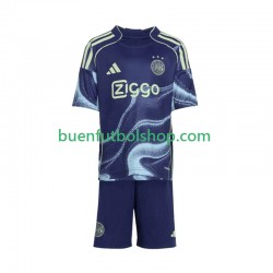 Camiseta de Fútbol AFC Ajax 2025-2026 Segunda Equipación Manga Corta Niño