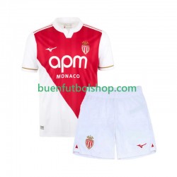 Camiseta de Fútbol AS Monaco 2025-2026 Primera Equipación Manga Corta Niño Camiseta de Fútbol AS Monaco 2025-2026 Primera Equipación Manga Corta Niño