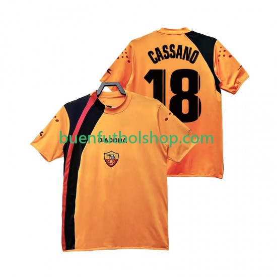 Camiseta de Fútbol AS Roma CASSANO 18 Retro 2005 2006 Primera Equipación Manga Corta Hombre Camiseta de Fútbol AS Roma CASSANO 18 Retro 2005 2006 Primera Equipación Manga Corta Hombre