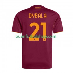 Camiseta de Fútbol AS Roma Dybala 21 2025-2026 Primera Equipación Manga Corta Hombre Camiseta de Fútbol AS Roma Dybala 21 2025-2026 Primera Equipación Manga Corta Hombre