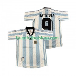 Camiseta de Fútbol Argentina BATISUTA 9 Retro 1998 Primera Equipación Manga Corta Hombre