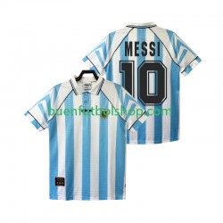 Camiseta de Fútbol Argentina Lionel Messi 10 Retro 1996 1997 Primera Equipación Manga Corta Hombre