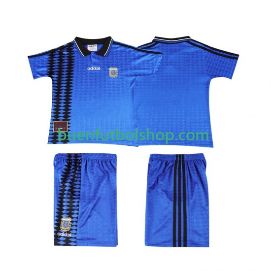 Camiseta de Fútbol Argentina Retro 1994 Segunda Equipación Manga Corta Niño