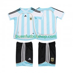 Camiseta de Fútbol Argentina Retro 2006 2007 Primera Equipación Manga Corta Niño