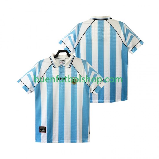 Camiseta de Fútbol Argentina Retro 1996 1997 Primera Equipación Manga Corta Hombre