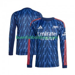 Camiseta de Fútbol Arsenal 2025-2026 Segunda Equipación Manga Larga Hombre