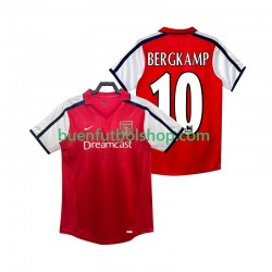 Camiseta de Fútbol Arsenal BERGKAMP 10 Retro 2001 2002 Primera Equipación Manga Corta Hombre