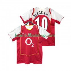 Camiseta de Fútbol Arsenal BERGKAMP 10 Retro 2004 2005 Primera Equipación Manga Corta Hombre