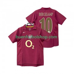 Camiseta de Fútbol Arsenal BERGKAMP 10 Retro 2005 2006 Primera Equipación Manga Corta Hombre