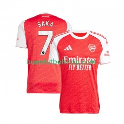 Camiseta de Fútbol Arsenal Bukayo Saka 7 2025-2026 Primera Equipación Manga Corta Hombre