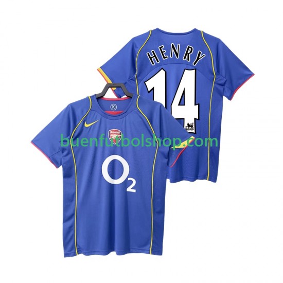 Camiseta de Fútbol Arsenal Henry 14 Retro 2004 2005 Segunda Equipación Manga Corta Hombre Camiseta de Fútbol Arsenal Henry 14 Retro 2004 2005 Segunda Equipación Manga Corta Hombre
