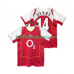 Camiseta de Fútbol Arsenal Henry 14 Retro 2004 2005 Primera Equipación Manga Corta Hombre
