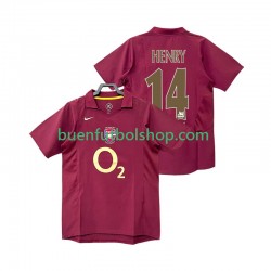 Camiseta de Fútbol Arsenal Henry 14 Retro 2005 2006 Primera Equipación Manga Corta Hombre