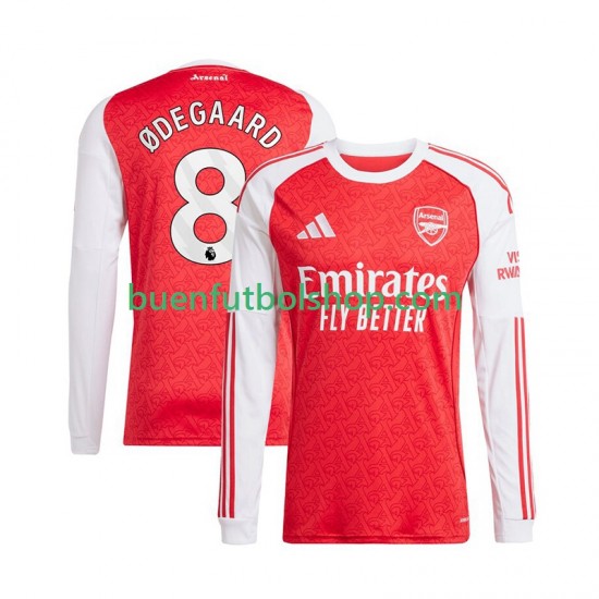 Camiseta de Fútbol Arsenal Martin Odegaard 8 2025-2026 Primera Equipación Manga Larga Hombre