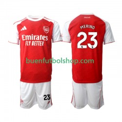 Camiseta de Fútbol Arsenal Merino 23 2025-2026 Primera Equipación Manga Corta Niño Camiseta de Fútbol Arsenal Merino 23 2025-2026 Primera Equipación Manga Corta Niño