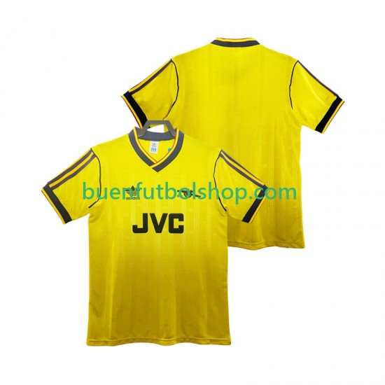 Camiseta de Fútbol Arsenal Retro 1986 1988 Segunda Equipación Manga Corta Hombre