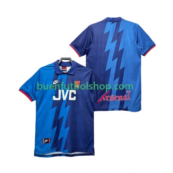 Camiseta de Fútbol Arsenal Retro 1995 1996 Segunda Equipación Manga Corta Hombre Camiseta de Fútbol Arsenal Retro 1995 1996 Segunda Equipación Manga Corta Hombre