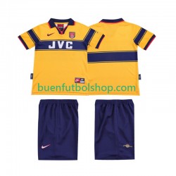 Camiseta de Fútbol Arsenal Retro 1997 1999 Segunda Equipación Manga Corta Niño Camiseta de Fútbol Arsenal Retro 1997 1999 Segunda Equipación Manga Corta Niño