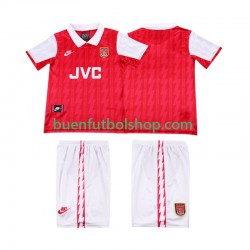 Camiseta de Fútbol Arsenal Retro 1994 1996 Primera Equipación Manga Corta Niño Camiseta de Fútbol Arsenal Retro 1994 1996 Primera Equipación Manga Corta Niño