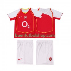 Camiseta de Fútbol Arsenal Retro 2004 2005 Primera Equipación Manga Corta Niño Camiseta de Fútbol Arsenal Retro 2004 2005 Primera Equipación Manga Corta Niño