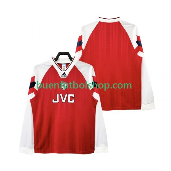 Camiseta de Fútbol Arsenal Retro 192 1994 Primera Equipación Manga Larga Hombre